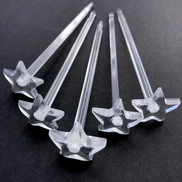 Star Top Swizzle Sticks Set Vintage Mid-Century lot 5 Stirrers Celestial Barware - Picture 5 of 12